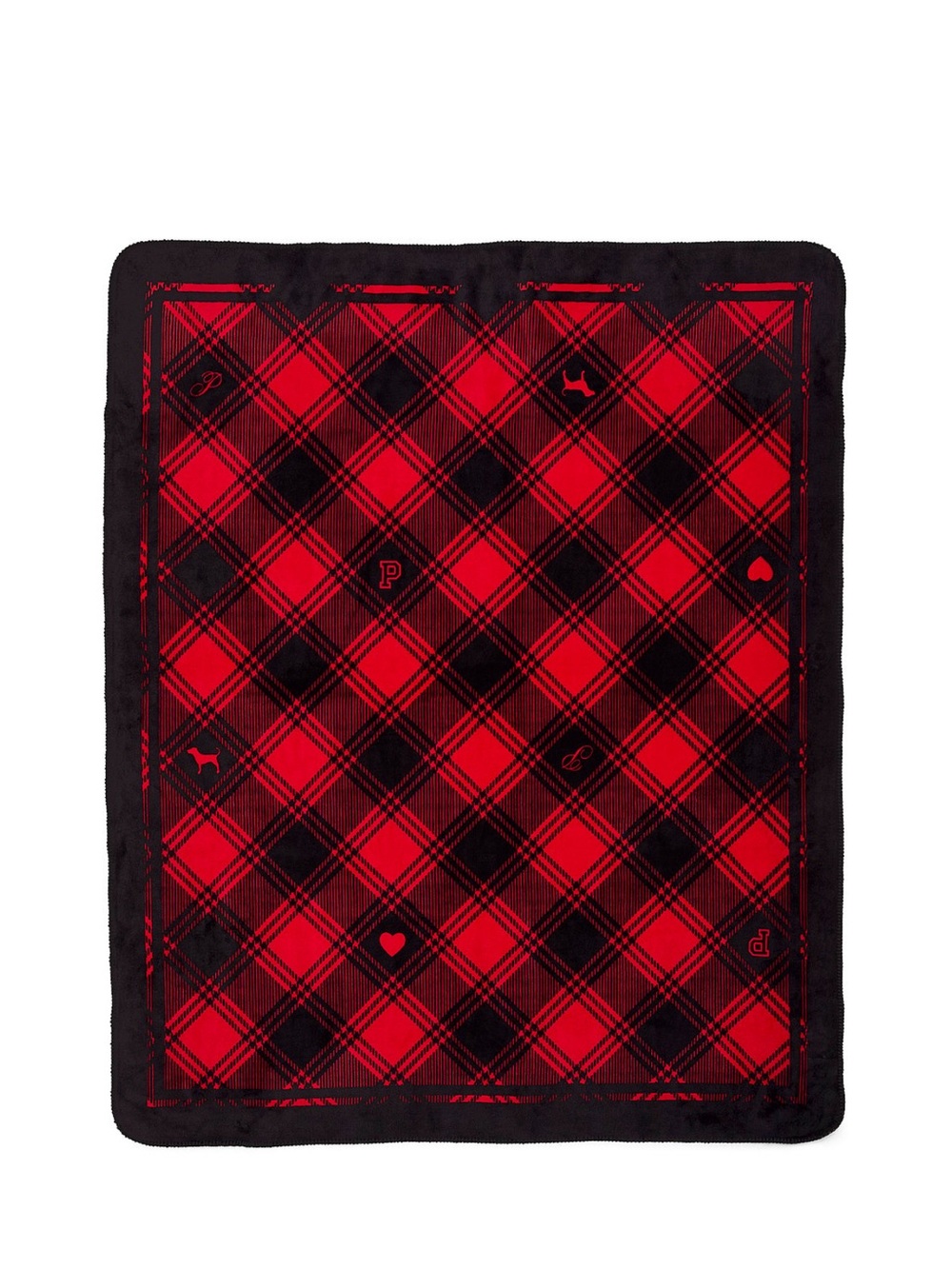 Victoria’s Secret cozy plush blanket 
Red and Black Plaid 
Brand new